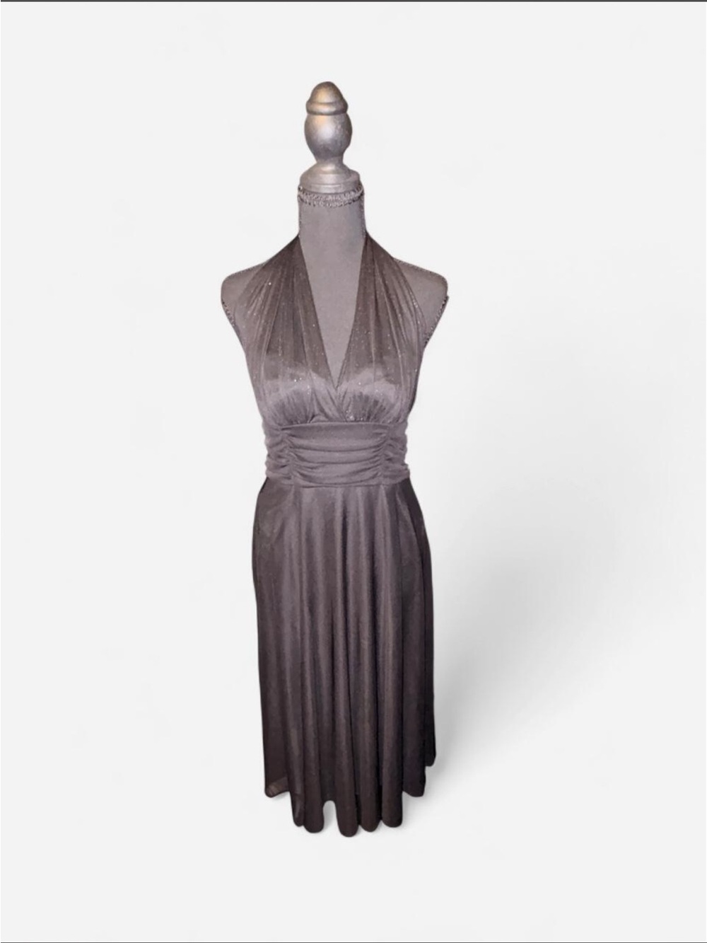 connected apparel Black Halter Dress